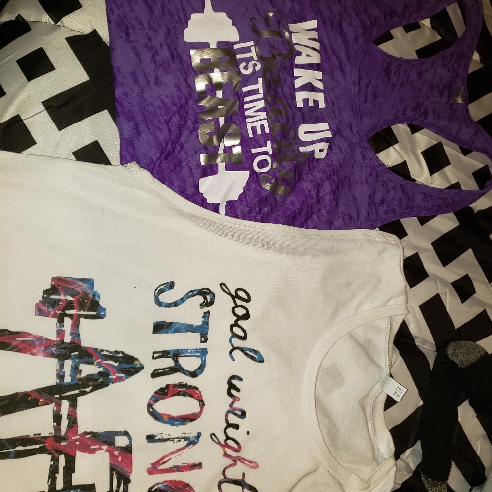 Workout shirt set.